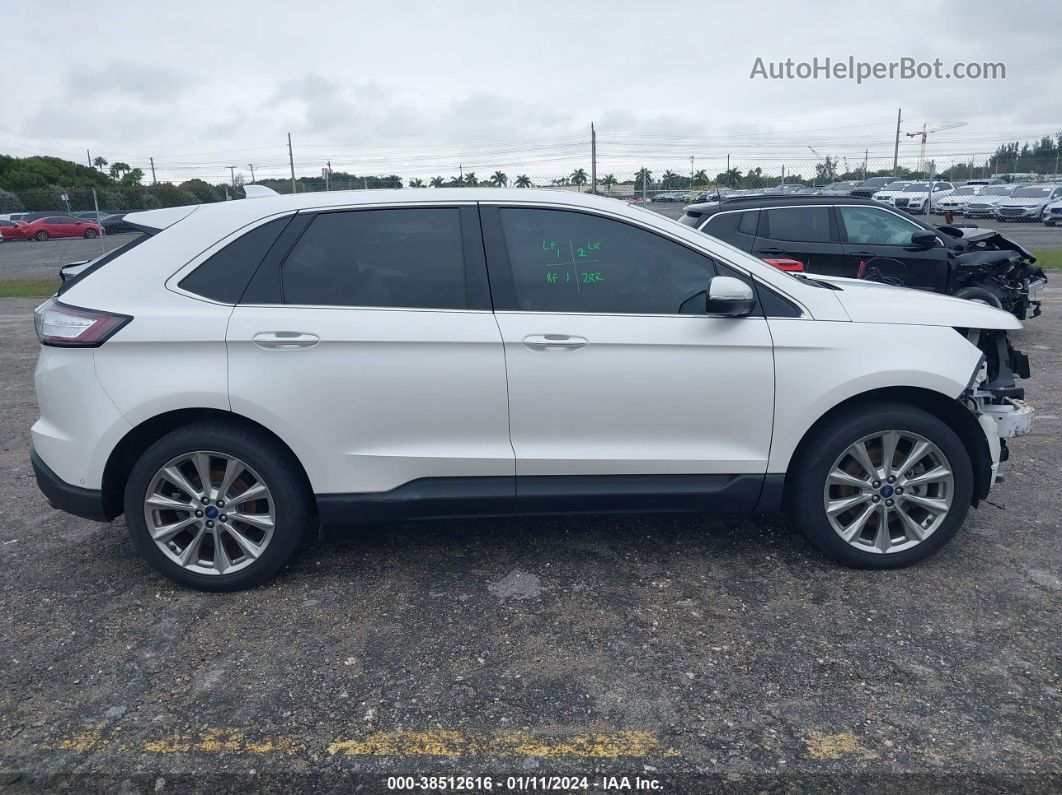 2018 Ford Edge Titanium White vin: 2FMPK3K86JBB09491