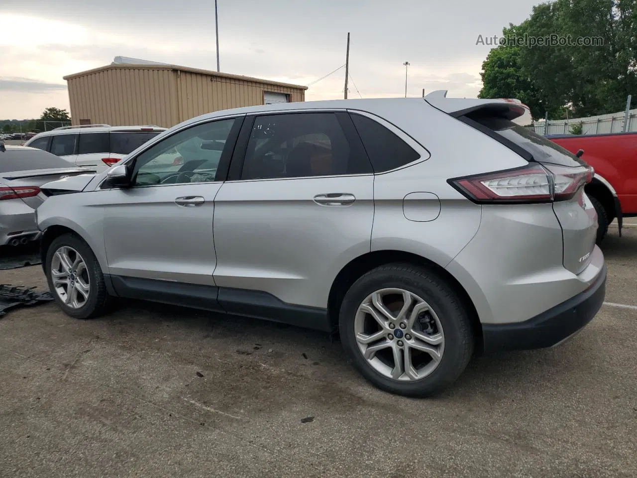 2018 Ford Edge Titanium Silver vin: 2FMPK3K86JBC02222