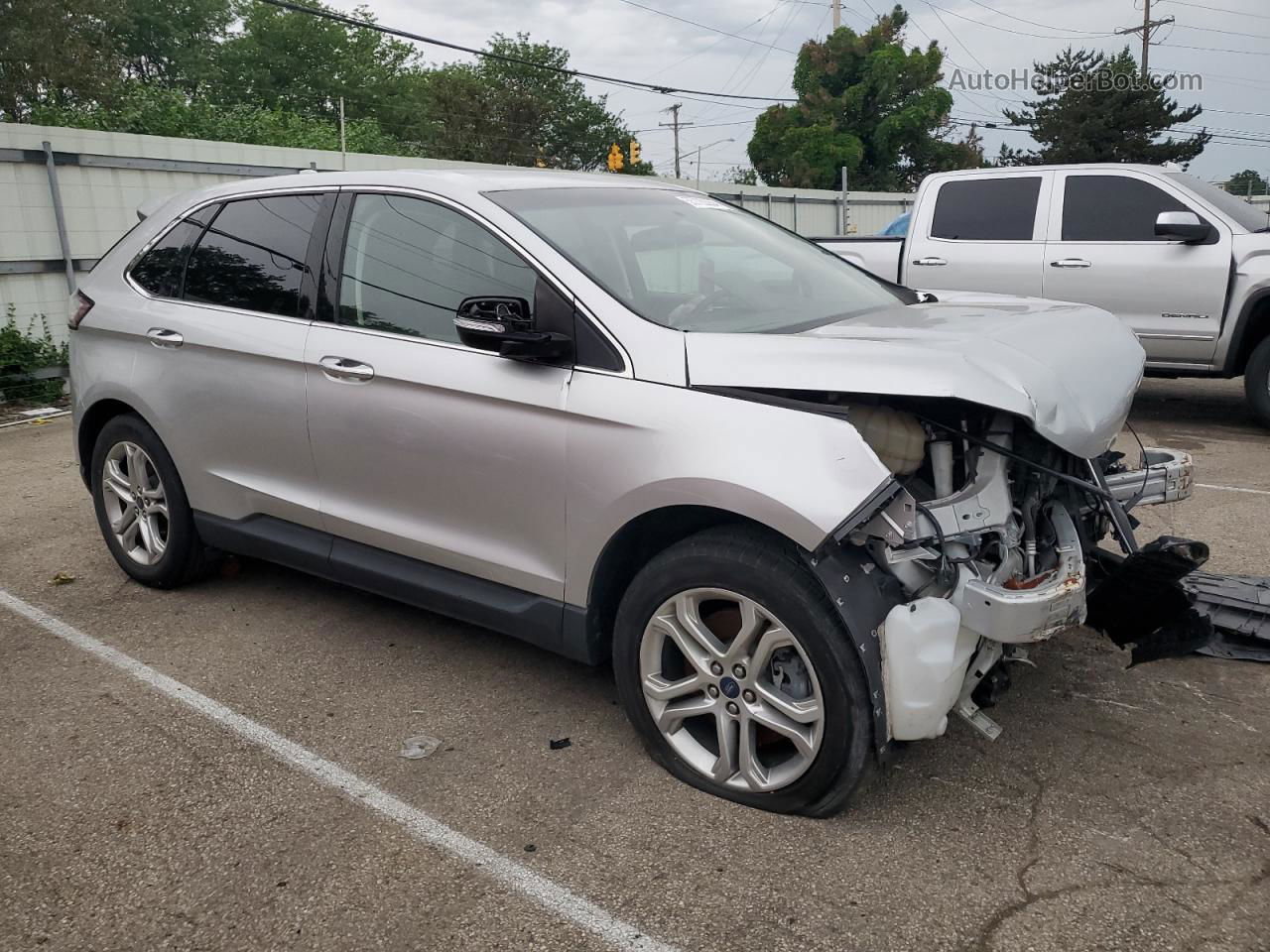 2018 Ford Edge Titanium Silver vin: 2FMPK3K86JBC02222