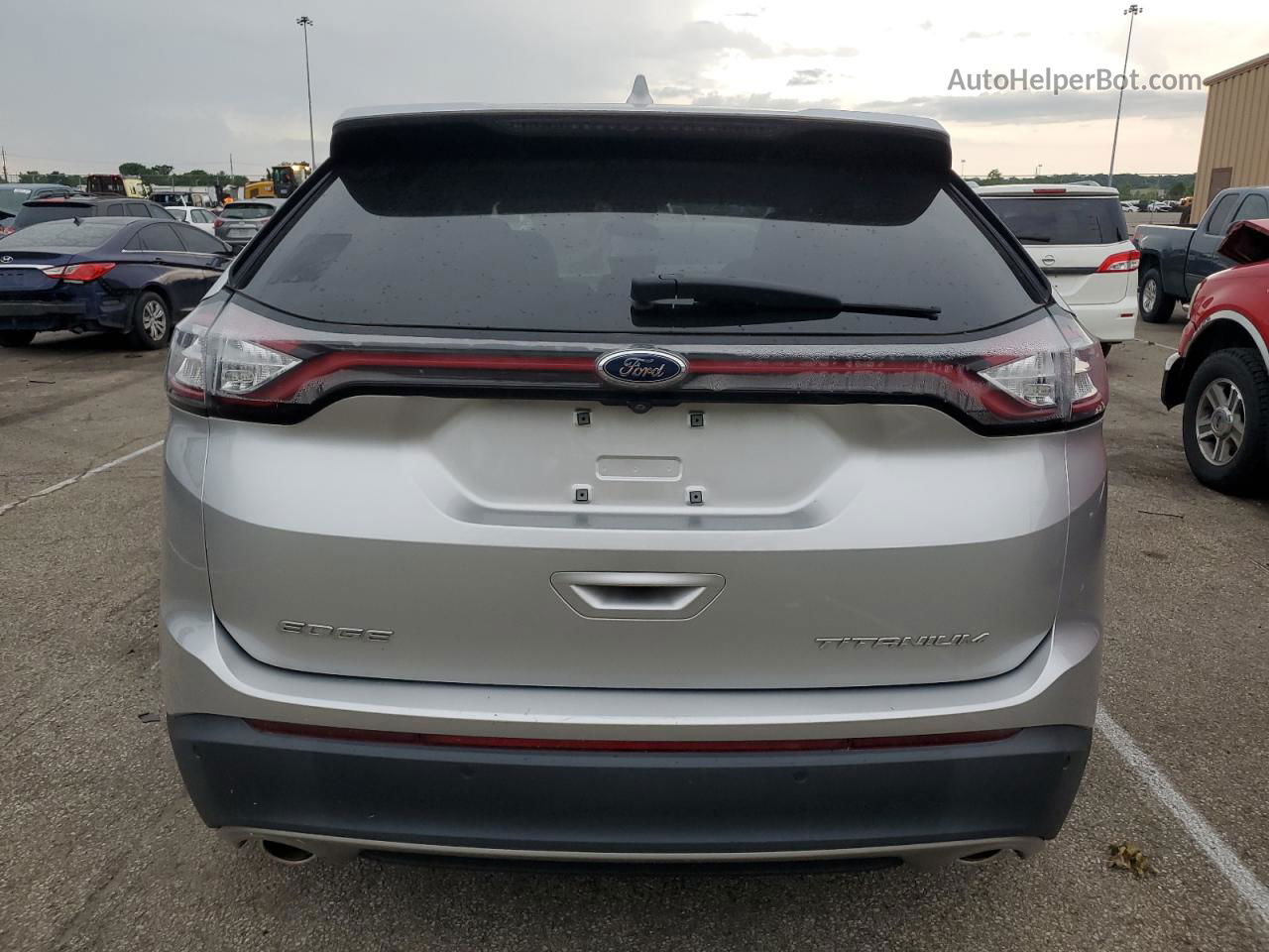 2018 Ford Edge Titanium Silver vin: 2FMPK3K86JBC02222