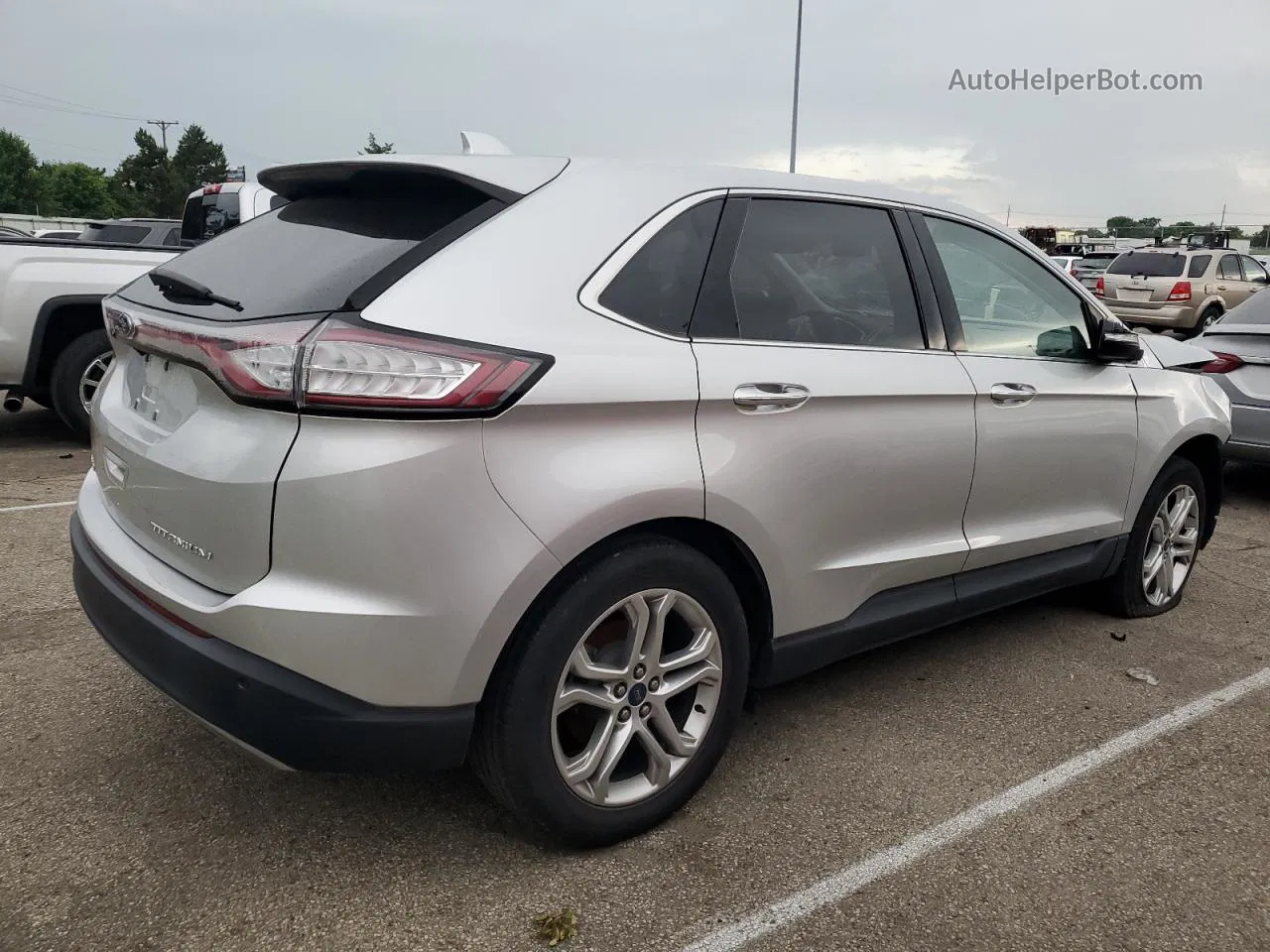 2018 Ford Edge Titanium Silver vin: 2FMPK3K86JBC02222