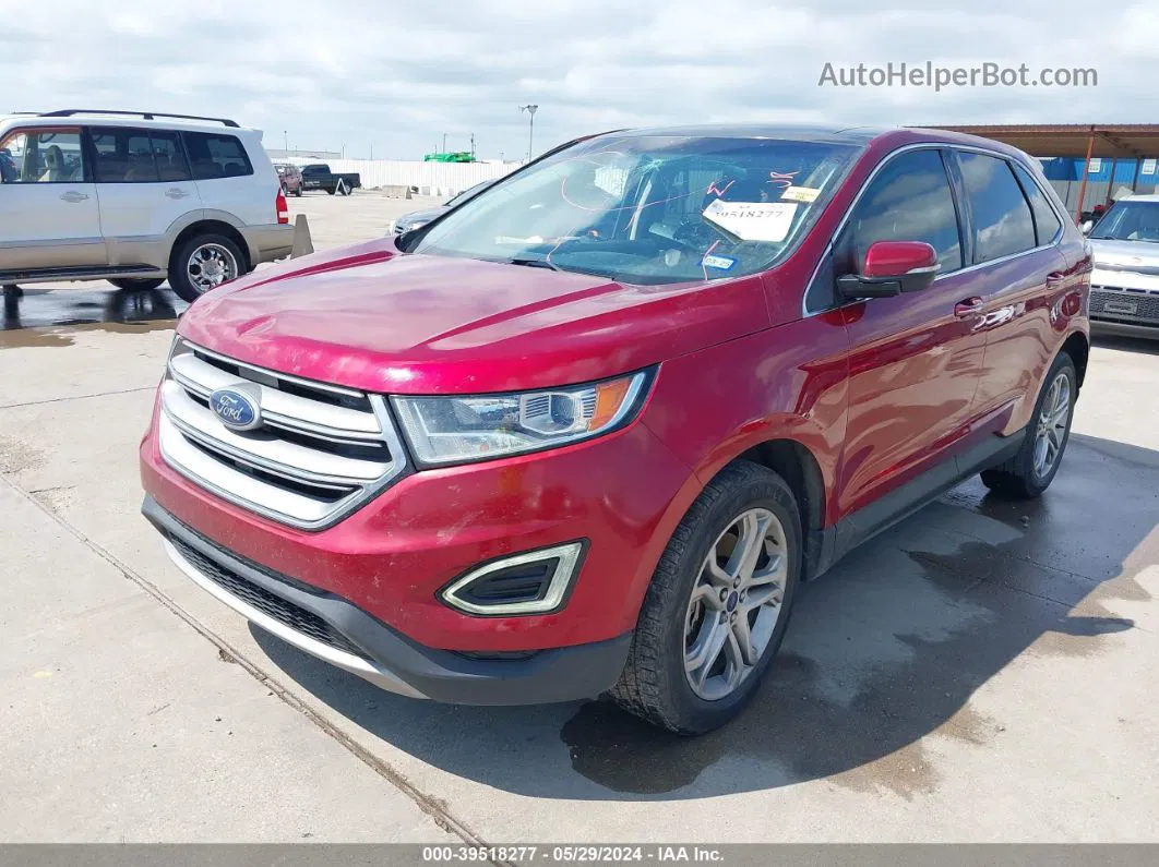 2016 Ford Edge Titanium Red vin: 2FMPK3K87GBB83219