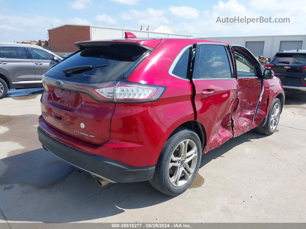 2016 Ford Edge Titanium Red vin: 2FMPK3K87GBB83219