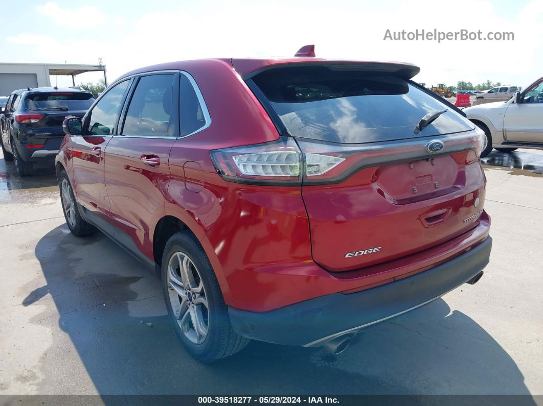 2016 Ford Edge Titanium Red vin: 2FMPK3K87GBB83219