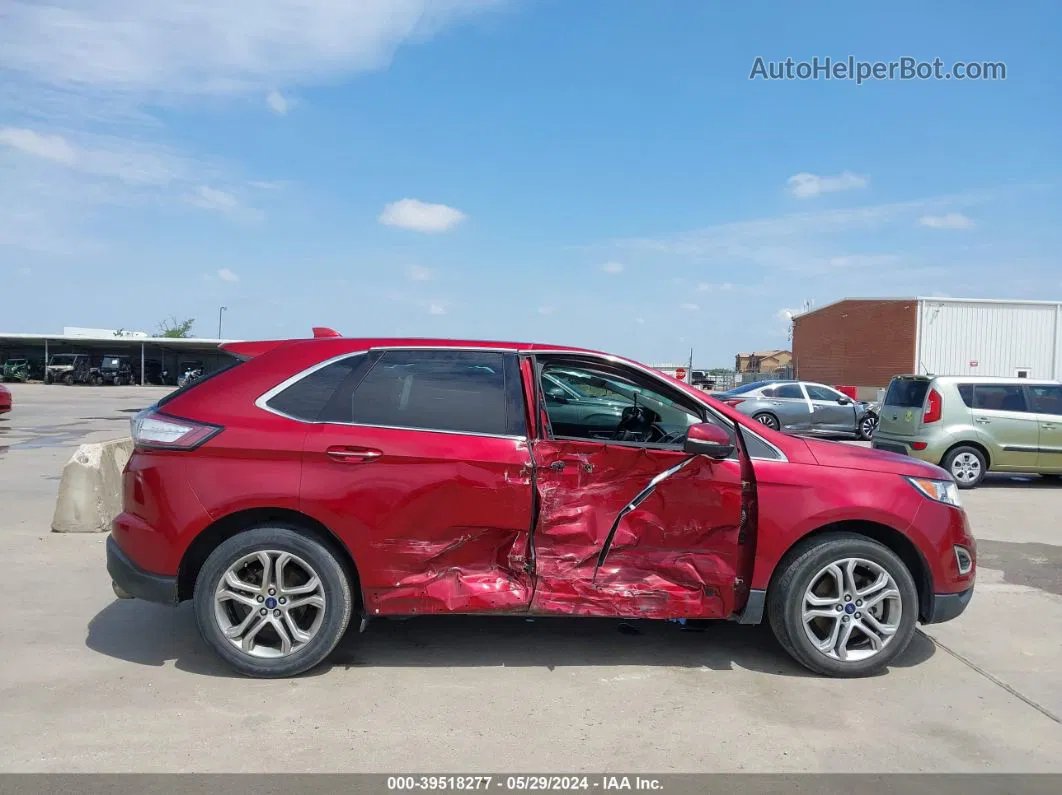 2016 Ford Edge Titanium Red vin: 2FMPK3K87GBB83219