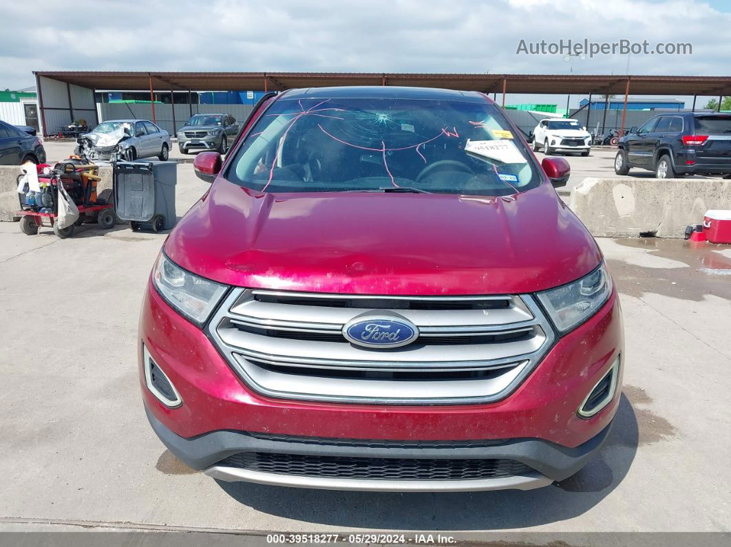 2016 Ford Edge Titanium Red vin: 2FMPK3K87GBB83219