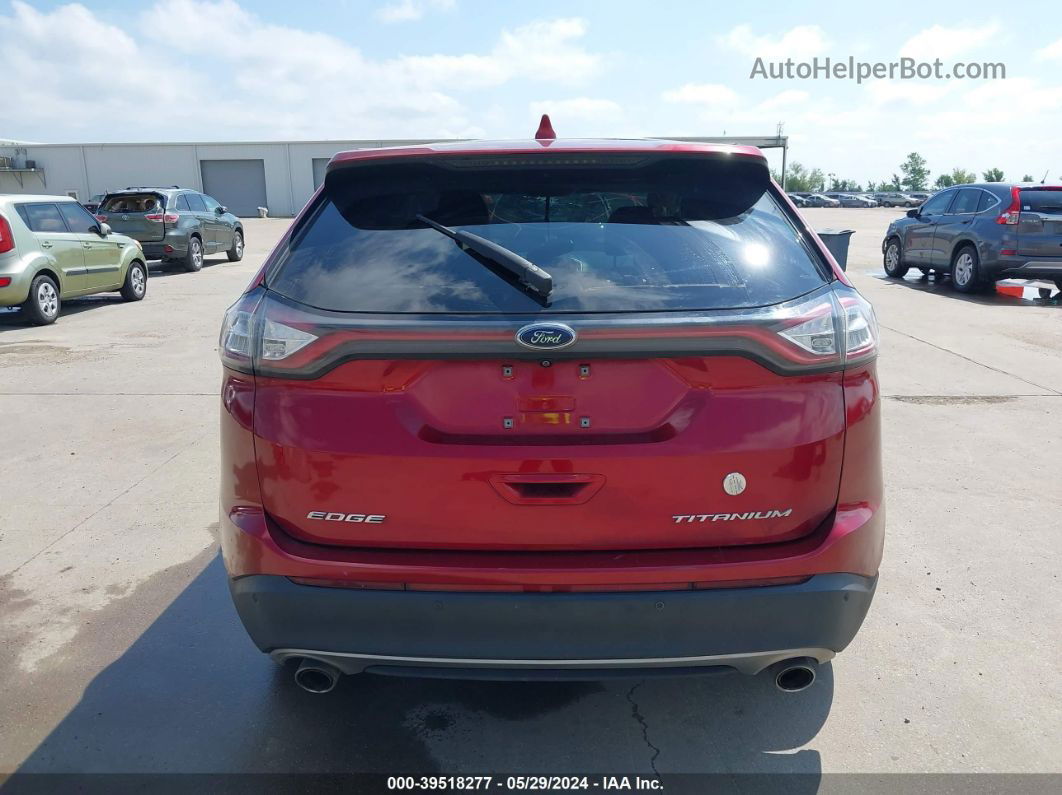 2016 Ford Edge Titanium Red vin: 2FMPK3K87GBB83219