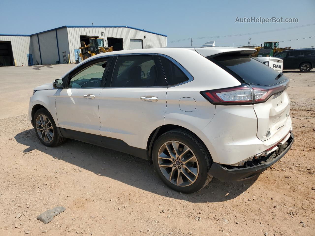 2018 Ford Edge Titanium White vin: 2FMPK3K87JBB51667