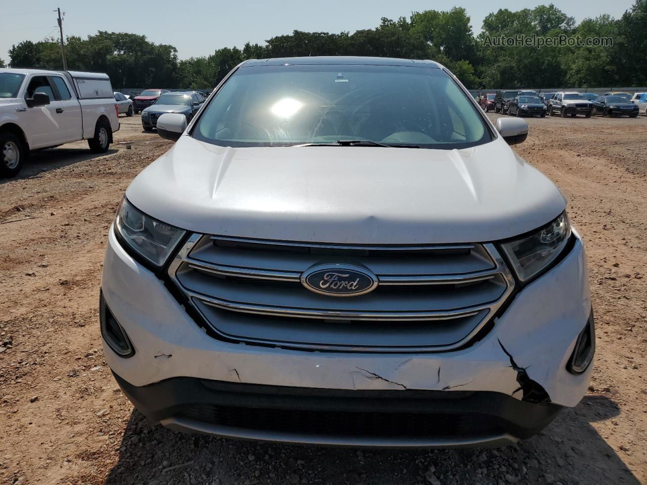 2018 Ford Edge Titanium White vin: 2FMPK3K87JBB51667