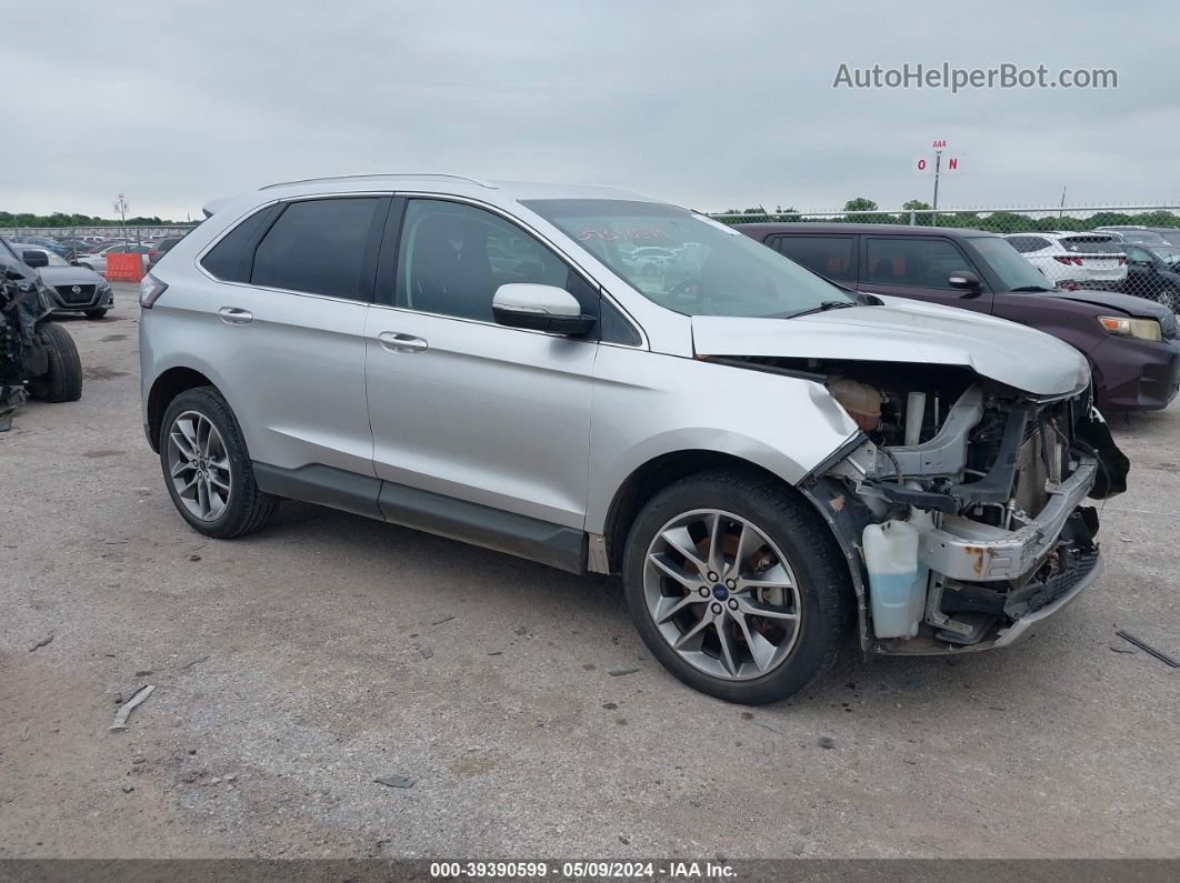 2016 Ford Edge Titanium Серебряный vin: 2FMPK3K88GBB78059