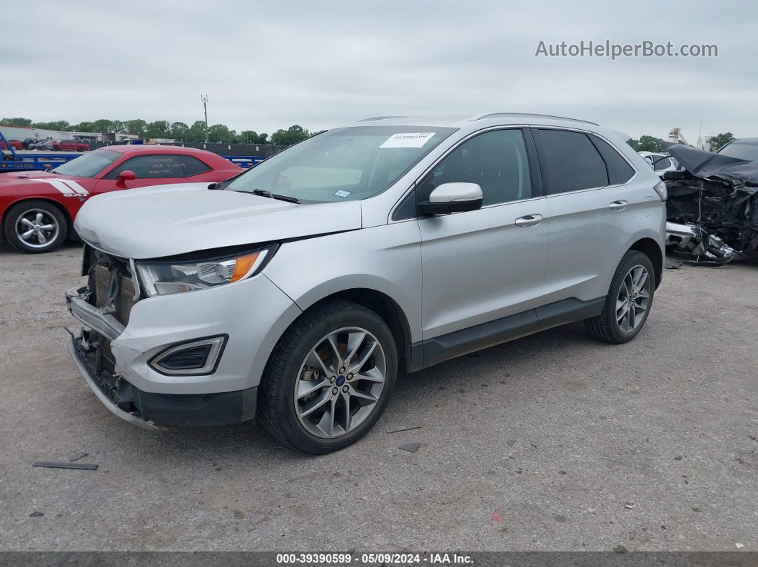 2016 Ford Edge Titanium Silver vin: 2FMPK3K88GBB78059