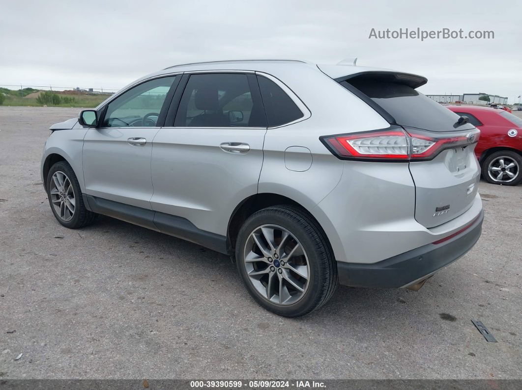 2016 Ford Edge Titanium Silver vin: 2FMPK3K88GBB78059