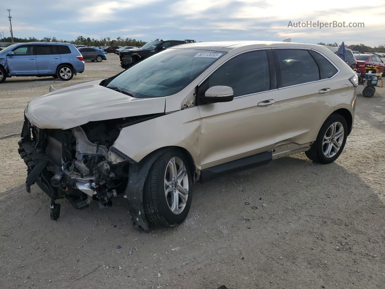 2017 Ford Edge Titanium Tan vin: 2FMPK3K88HBB55043