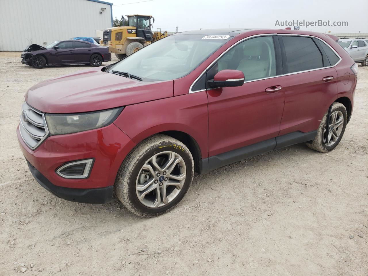 2018 Ford Edge Titanium Красный vin: 2FMPK3K88JBB04681