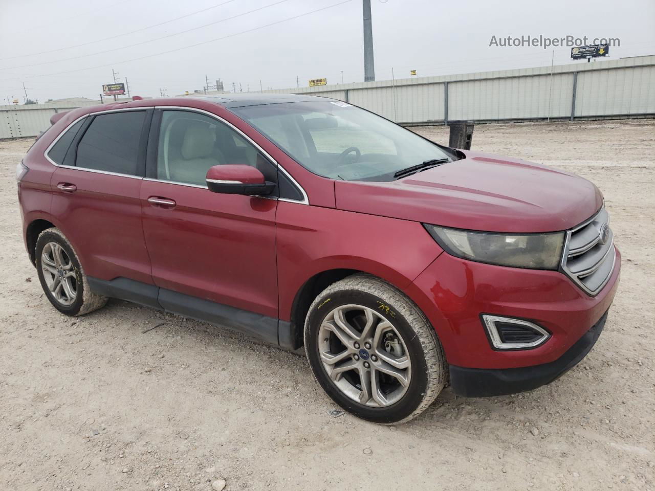 2018 Ford Edge Titanium Red vin: 2FMPK3K88JBB04681