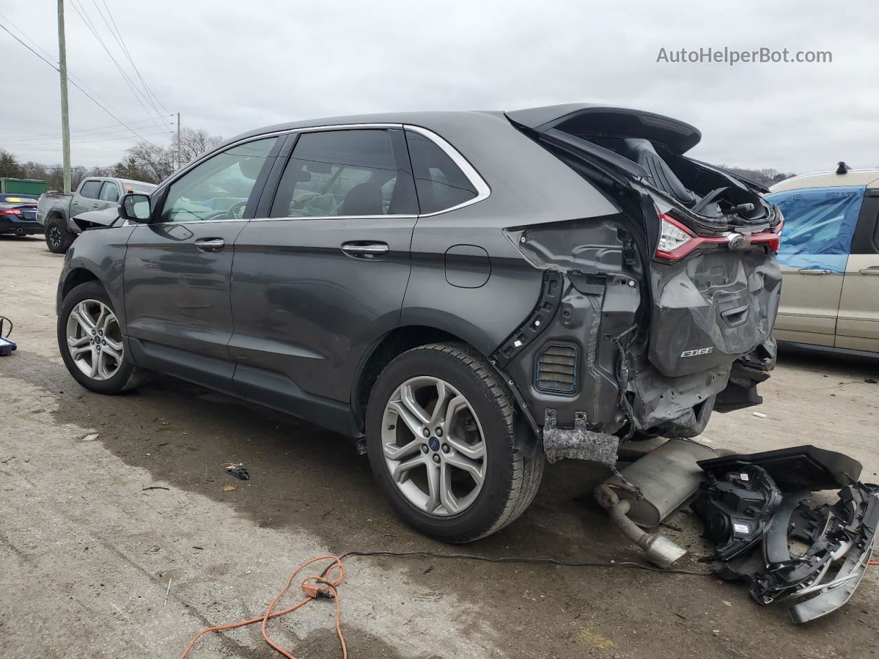 2018 Ford Edge Titanium Серый vin: 2FMPK3K88JBC20981