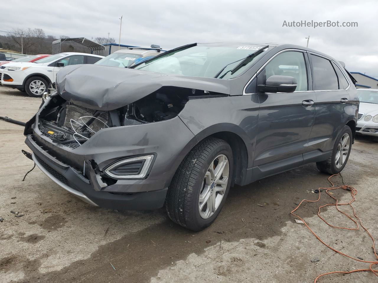 2018 Ford Edge Titanium Серый vin: 2FMPK3K88JBC20981