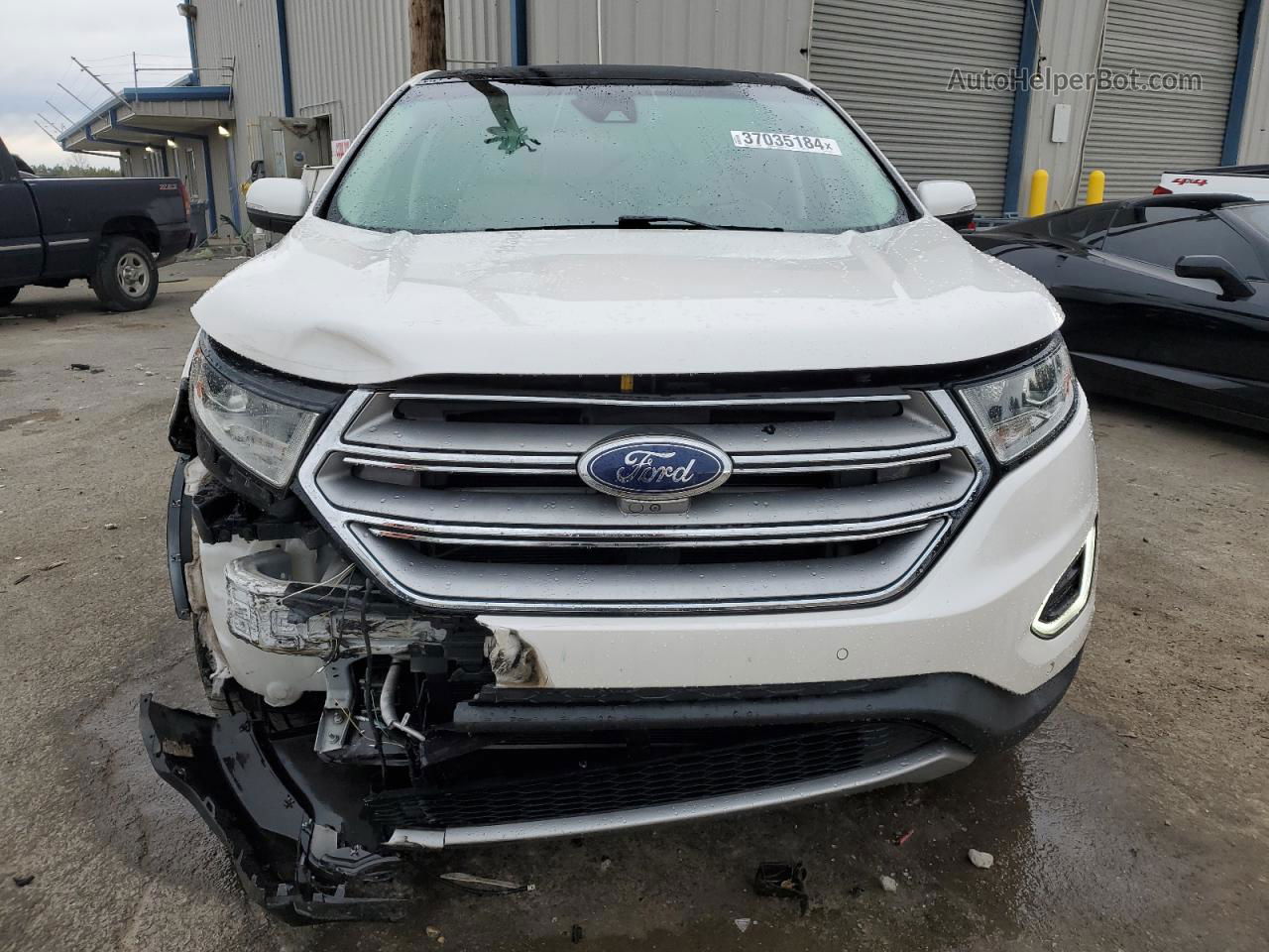 2016 Ford Edge Titanium White vin: 2FMPK3K89GBB76725