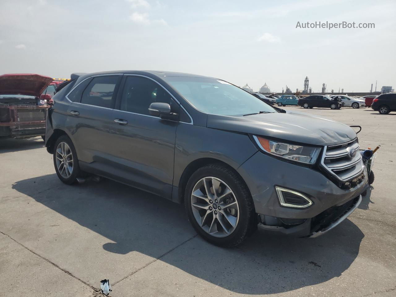 2016 Ford Edge Titanium Серый vin: 2FMPK3K89GBC51598