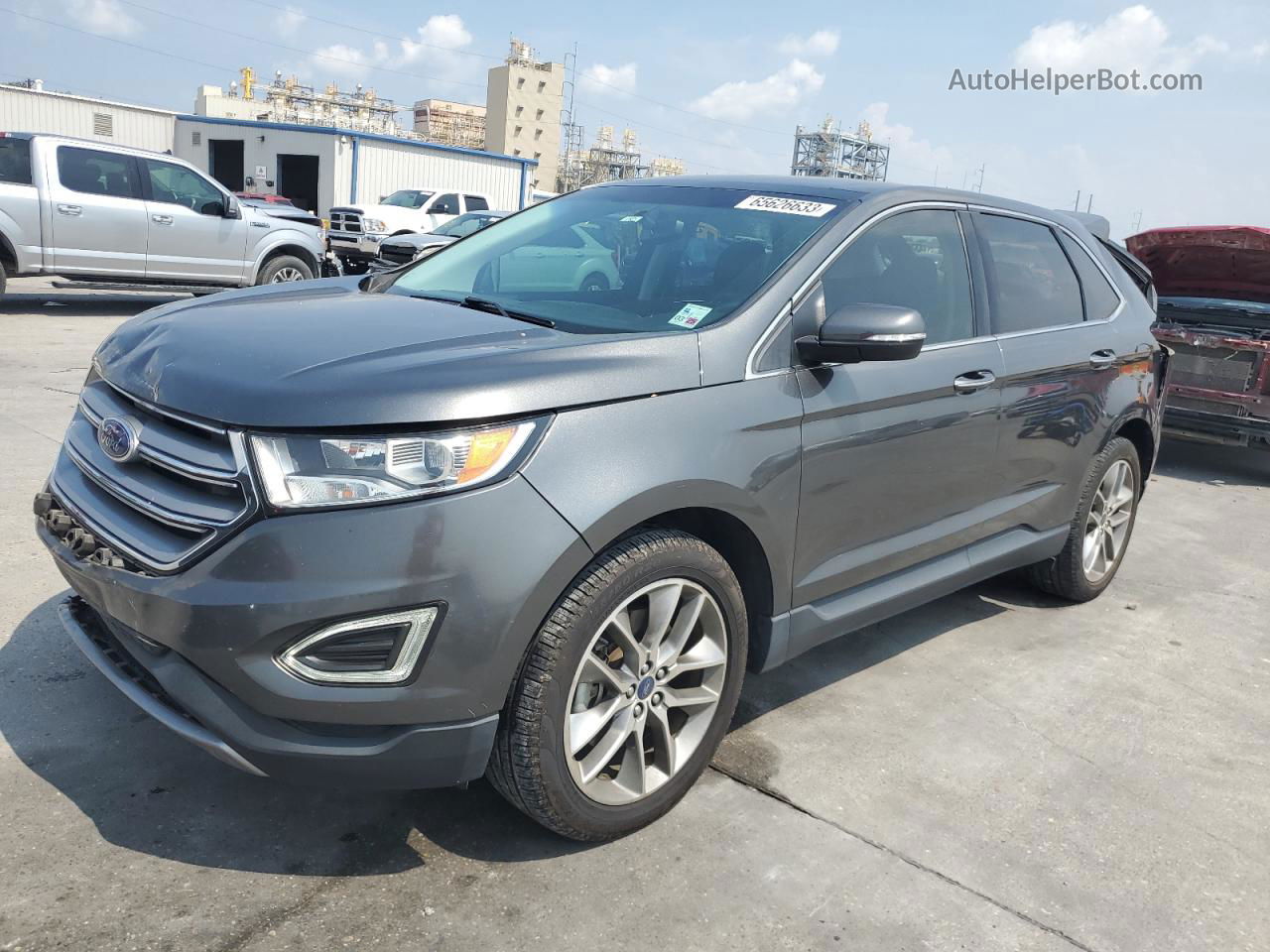 2016 Ford Edge Titanium Серый vin: 2FMPK3K89GBC51598