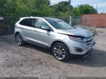 2017 Ford Edge Titanium Серебряный vin: 2FMPK3K89HBC25083