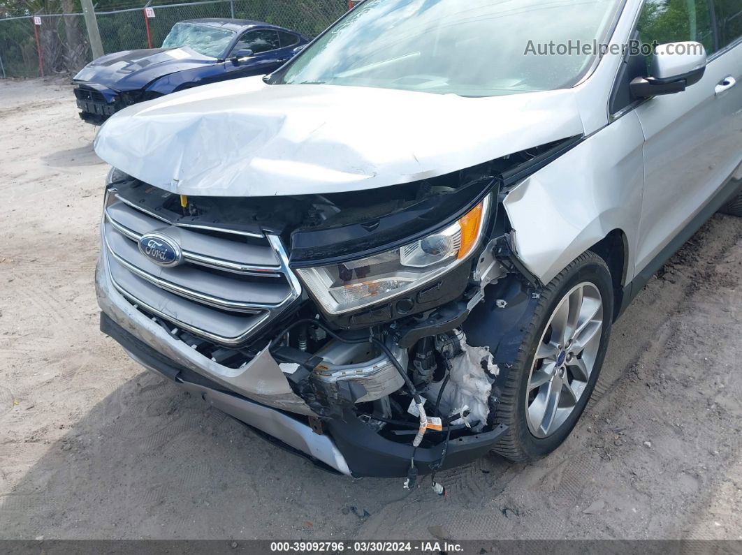 2017 Ford Edge Titanium Серебряный vin: 2FMPK3K89HBC25083