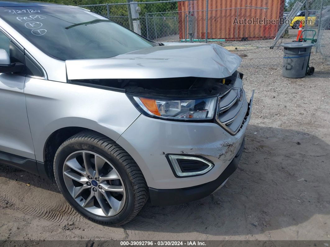 2017 Ford Edge Titanium Серебряный vin: 2FMPK3K89HBC25083