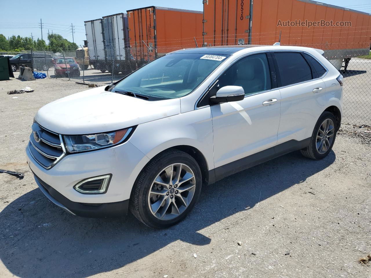 2018 Ford Edge Titanium Белый vin: 2FMPK3K89JBC09830