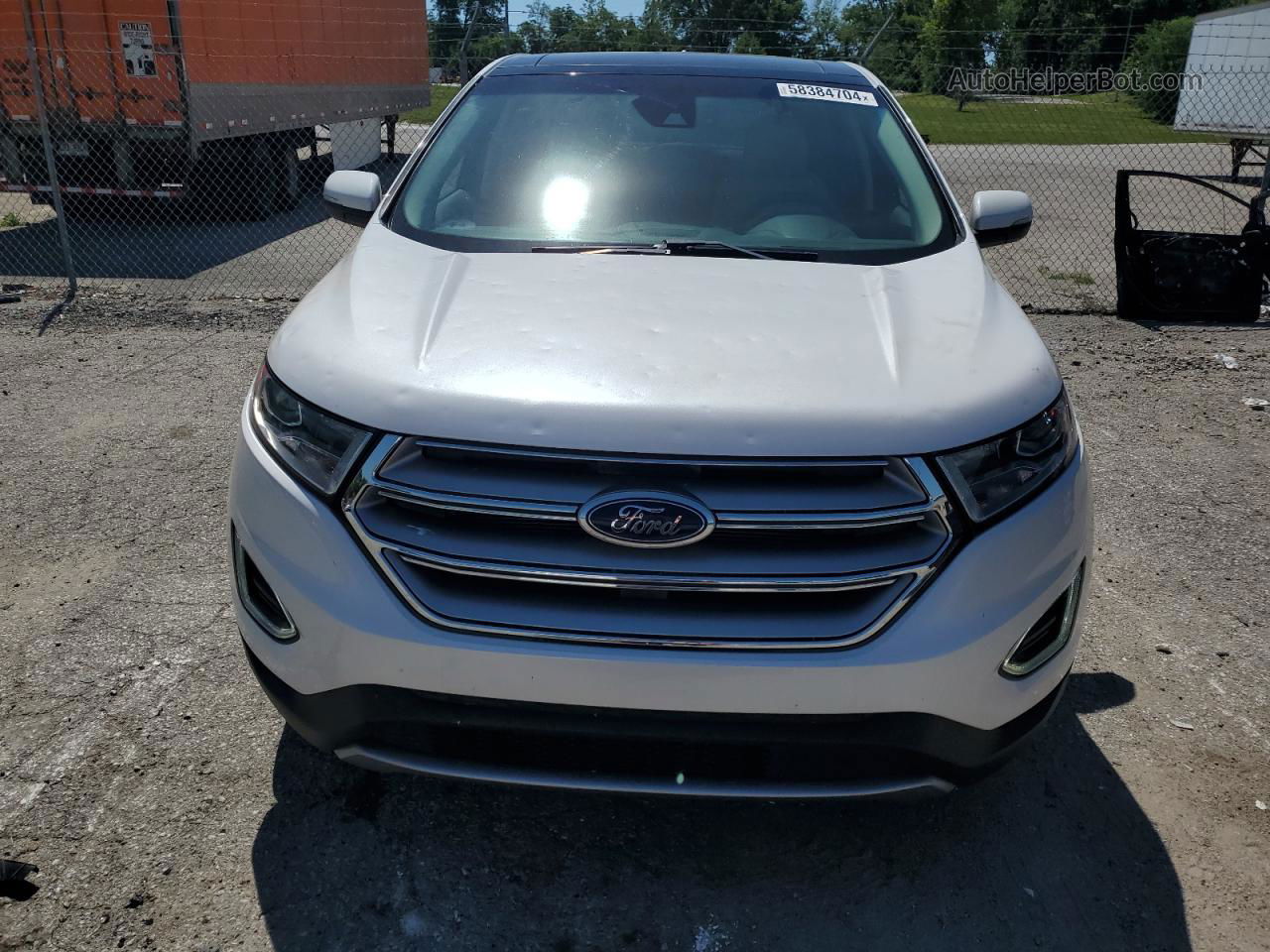 2018 Ford Edge Titanium White vin: 2FMPK3K89JBC09830