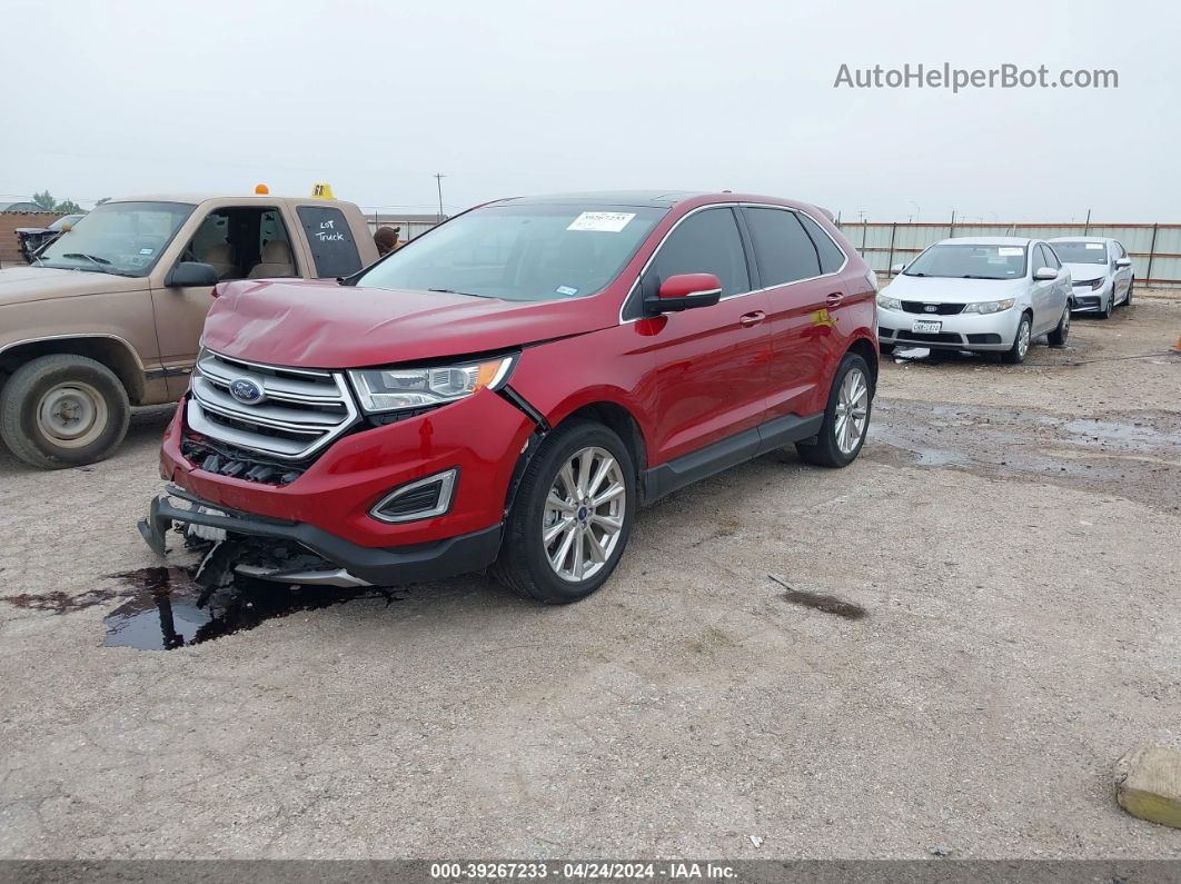 2018 Ford Edge Titanium Red vin: 2FMPK3K8XJBC31500