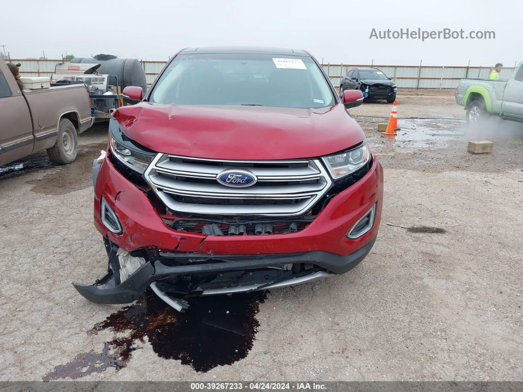 2018 Ford Edge Titanium Red vin: 2FMPK3K8XJBC31500