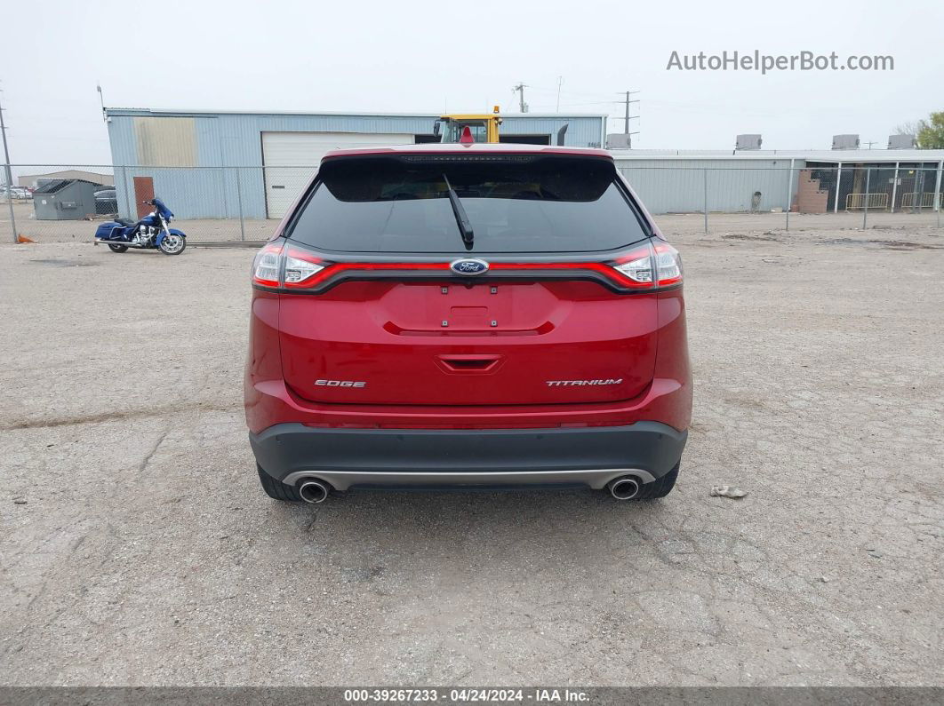 2018 Ford Edge Titanium Red vin: 2FMPK3K8XJBC31500