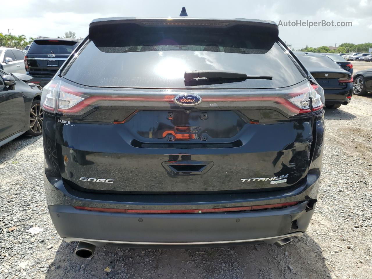 2016 Ford Edge Titanium Black vin: 2FMPK3K90GBB13375