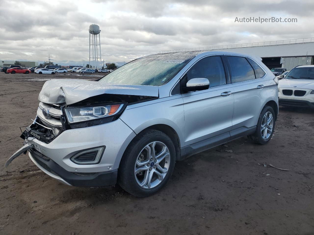 2016 Ford Edge Titanium Silver vin: 2FMPK3K90GBB94894