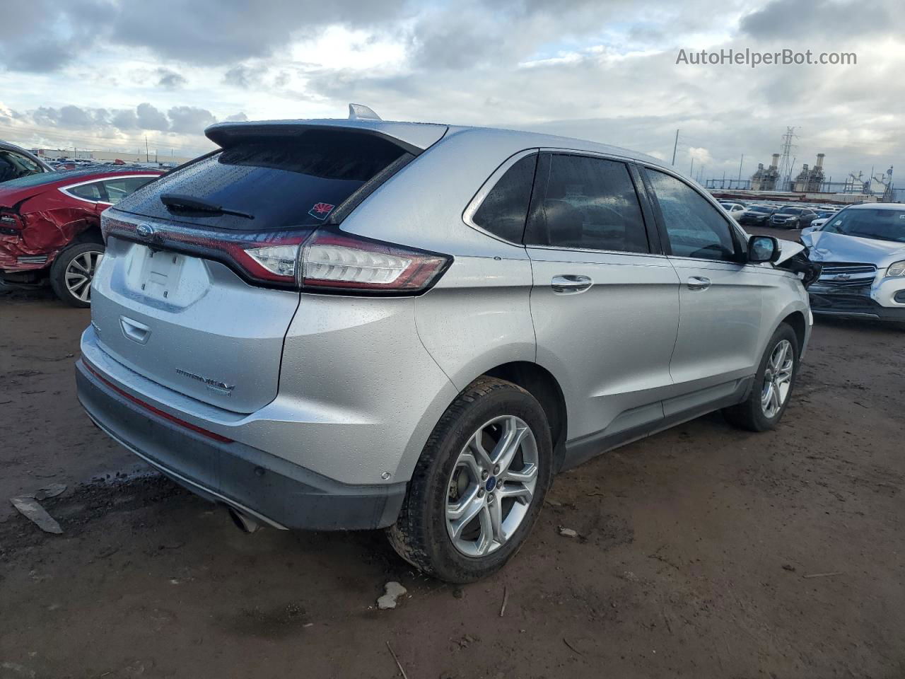 2016 Ford Edge Titanium Silver vin: 2FMPK3K90GBB94894