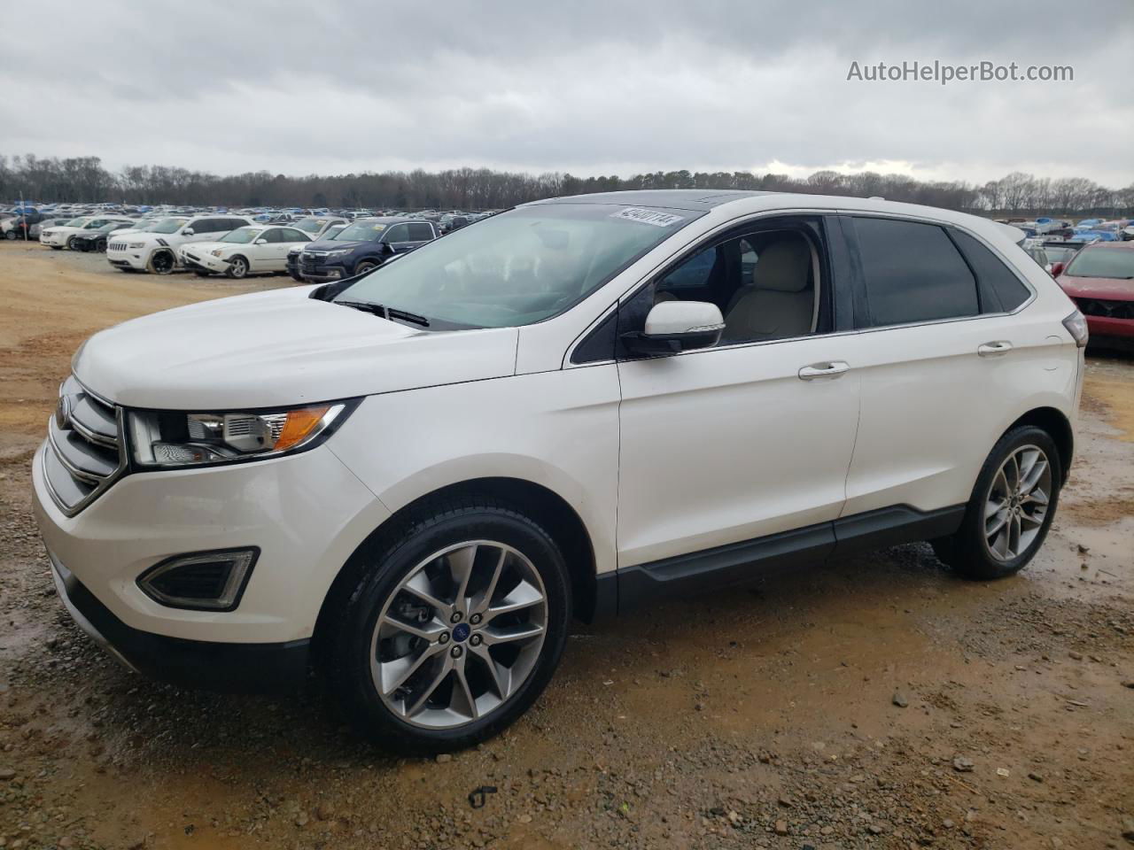 2016 Ford Edge Titanium Белый vin: 2FMPK3K90GBC62904