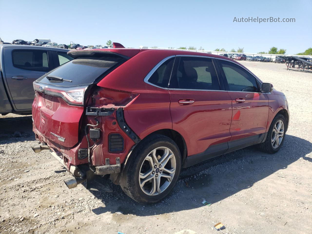 2017 Ford Edge Titanium Red vin: 2FMPK3K90HBB17458