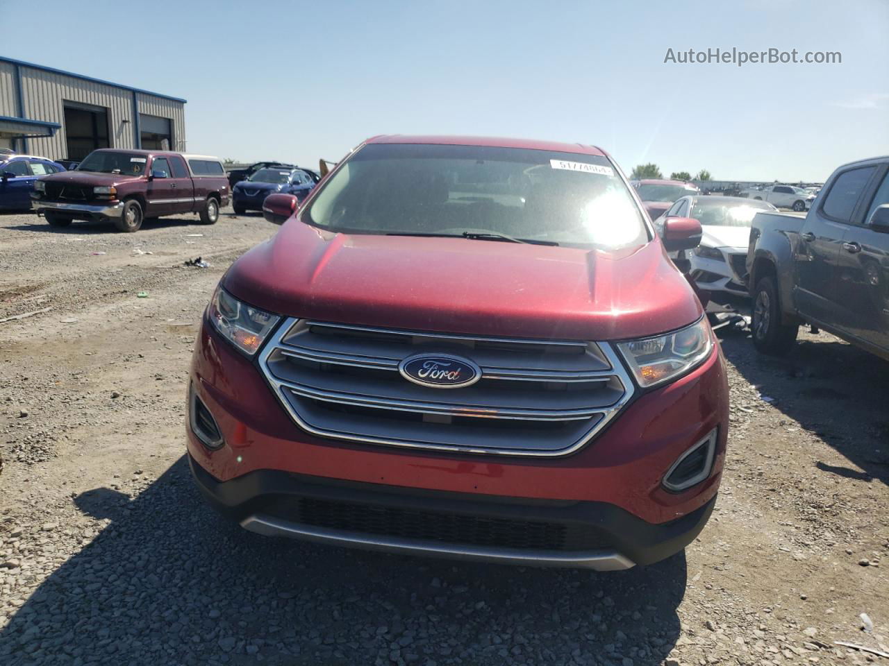 2017 Ford Edge Titanium Red vin: 2FMPK3K90HBB17458