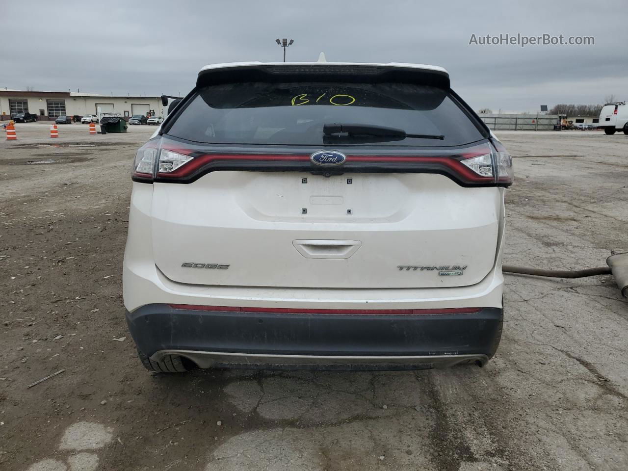 2017 Ford Edge Titanium White vin: 2FMPK3K90HBB20702