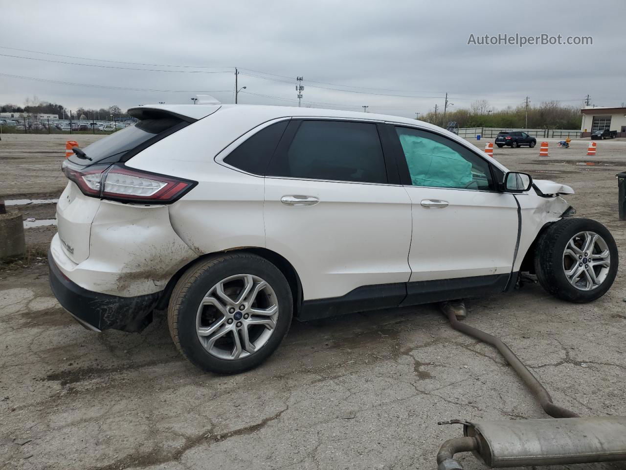 2017 Ford Edge Titanium Белый vin: 2FMPK3K90HBB20702