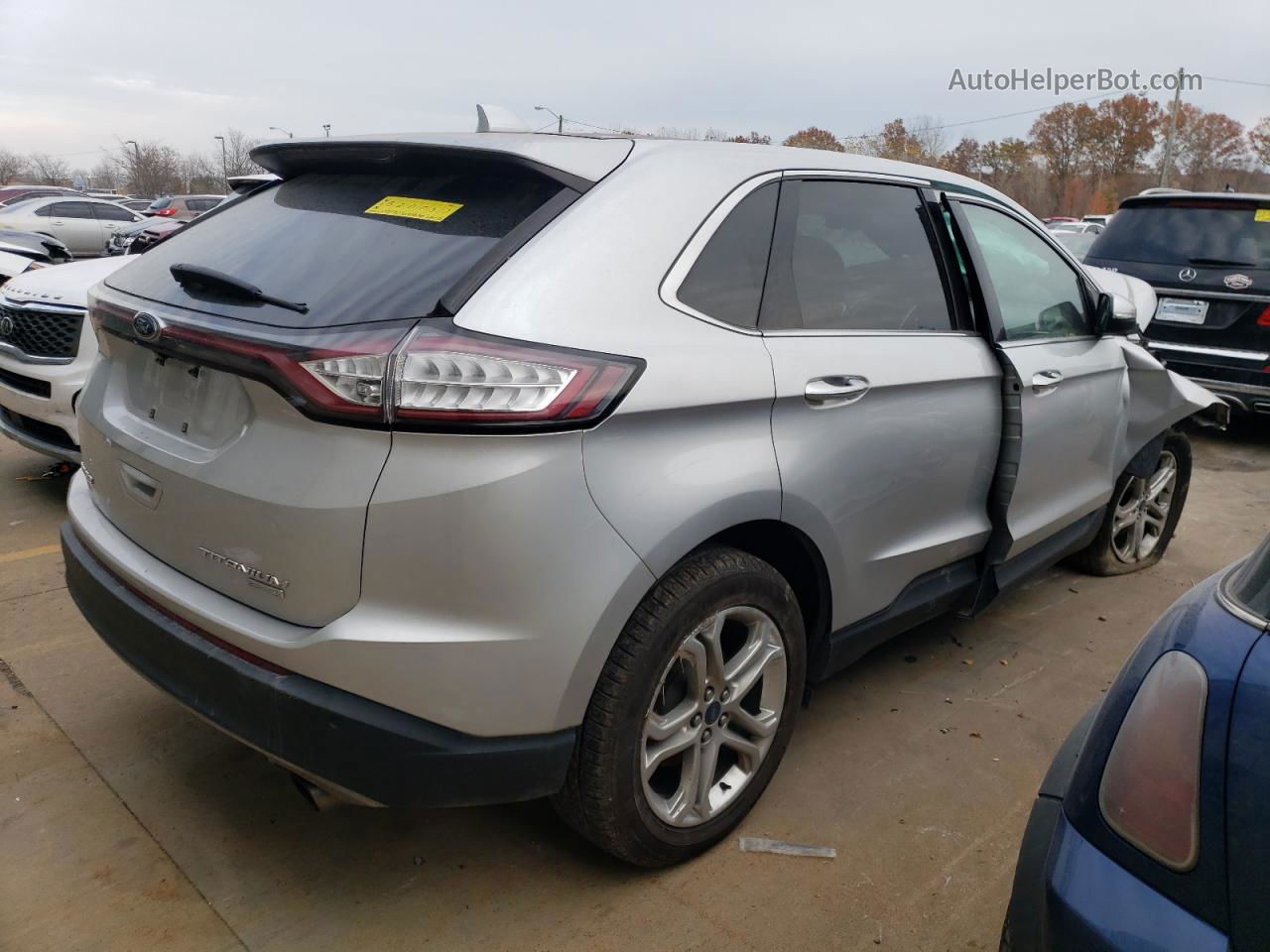 2018 Ford Edge Titanium Silver vin: 2FMPK3K90JBB20057