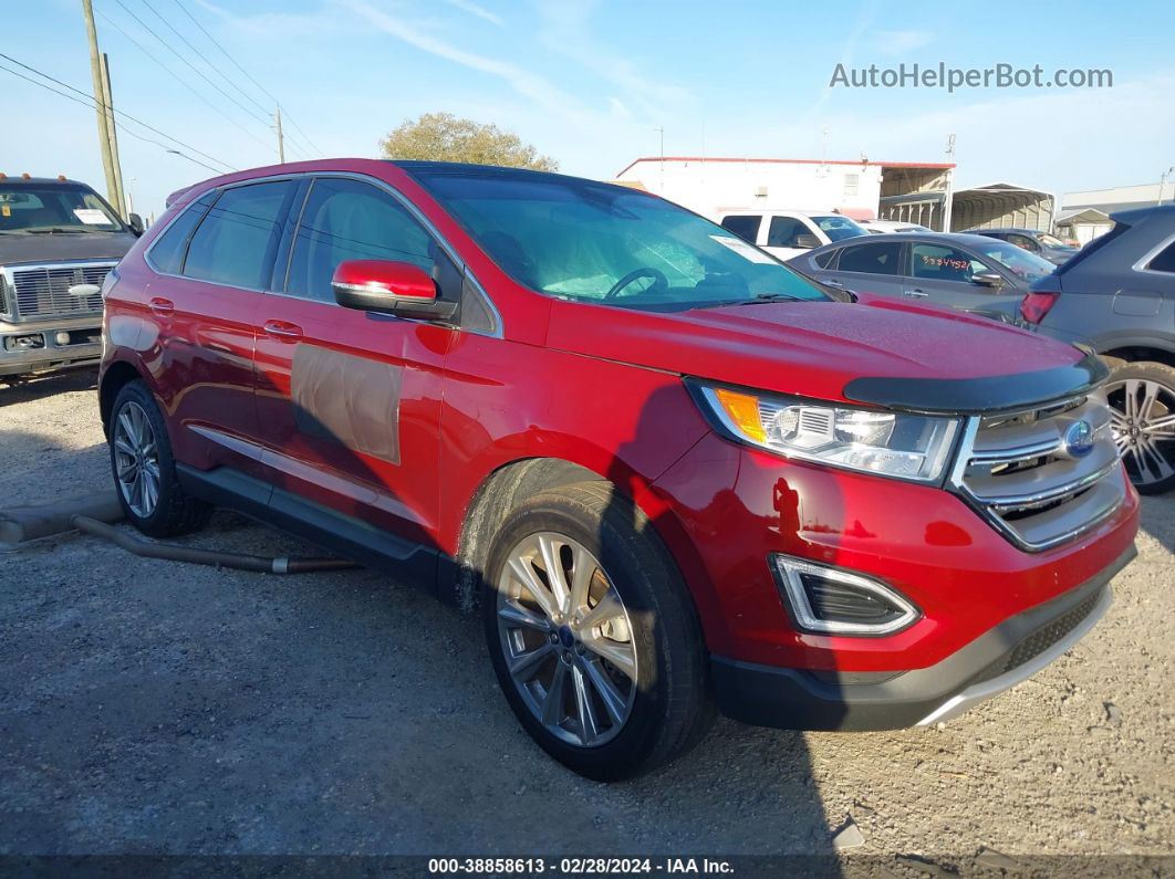 2018 Ford Edge Titanium Red vin: 2FMPK3K90JBC31031