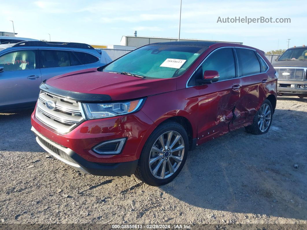 2018 Ford Edge Titanium Red vin: 2FMPK3K90JBC31031