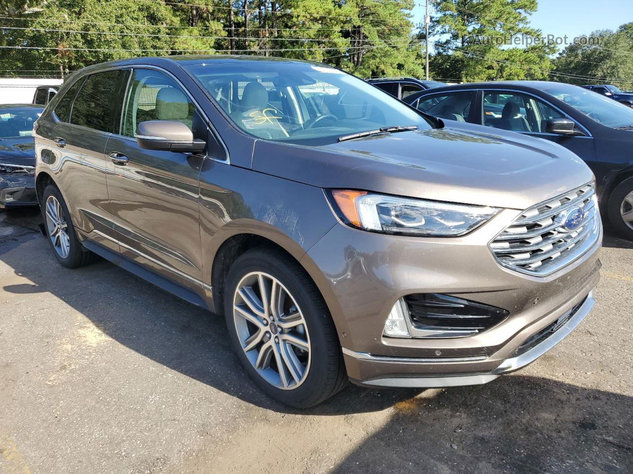 2019 Ford Edge Titanium Коричневый vin: 2FMPK3K90KBB00201