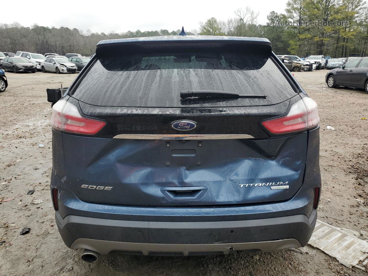 2019 Ford Edge Titanium Синий vin: 2FMPK3K90KBB66800