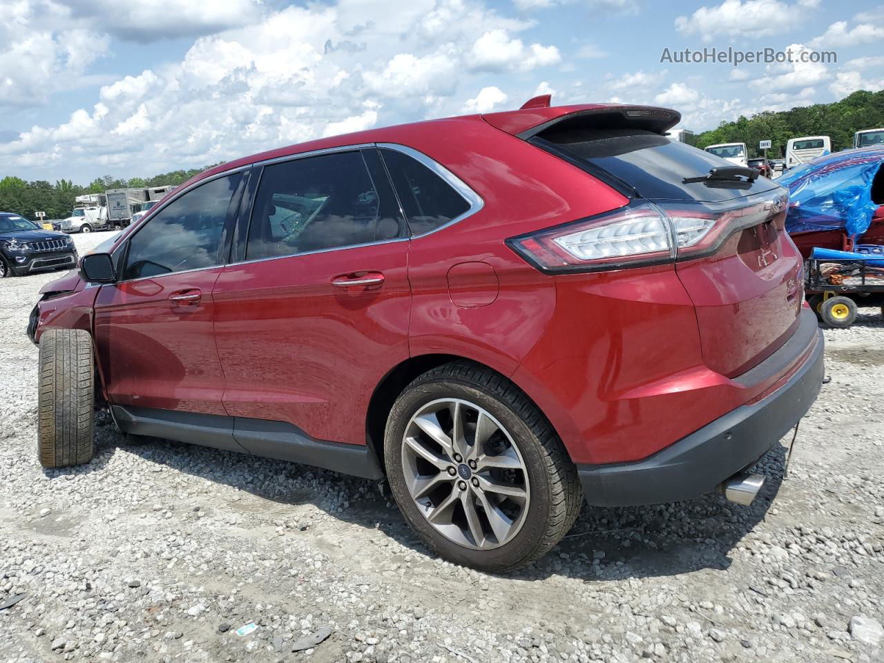 2016 Ford Edge Titanium Красный vin: 2FMPK3K91GBC56397