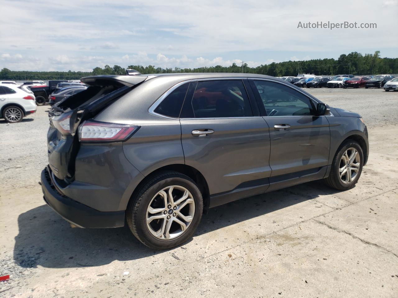 2017 Ford Edge Titanium Silver vin: 2FMPK3K91HBB20742