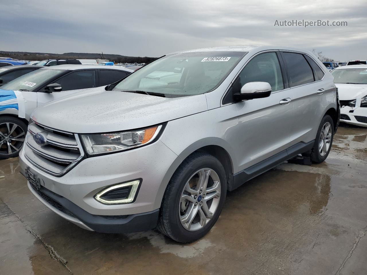 2017 Ford Edge Titanium Silver vin: 2FMPK3K91HBB59833