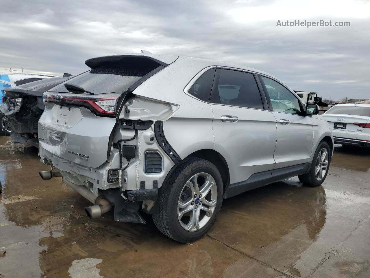 2017 Ford Edge Titanium Silver vin: 2FMPK3K91HBB59833