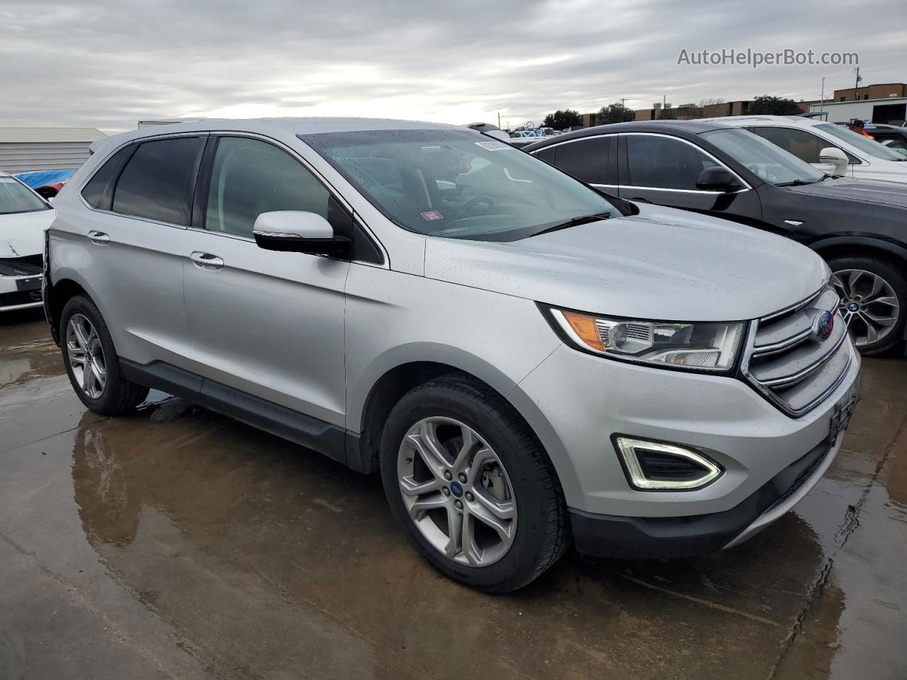 2017 Ford Edge Titanium Silver vin: 2FMPK3K91HBB59833